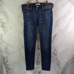 Blanqi Denim Jeans Womens 4 Dark Medium Wash Belly Support Band Dark Maternity